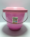 Noble Collection modern 2.5L Plastic Bucket – Multipurpose Storage Balti - Lightweight, stackable & space-saving design - Comfortable grip handle for easy carrying. 