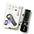 Super Bright Rechargeable LED Torch Digital Power Indicator, Telescopic Zoom, 1.2 KM Range, Power Bank Supported- 8800 mAh. 
