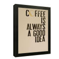 Coffee Themed Quotation Wall Art Frame For Office, Café and Home Décor - OFD180. 