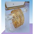Golden Alloy 6 Piece Bangles For Women. 