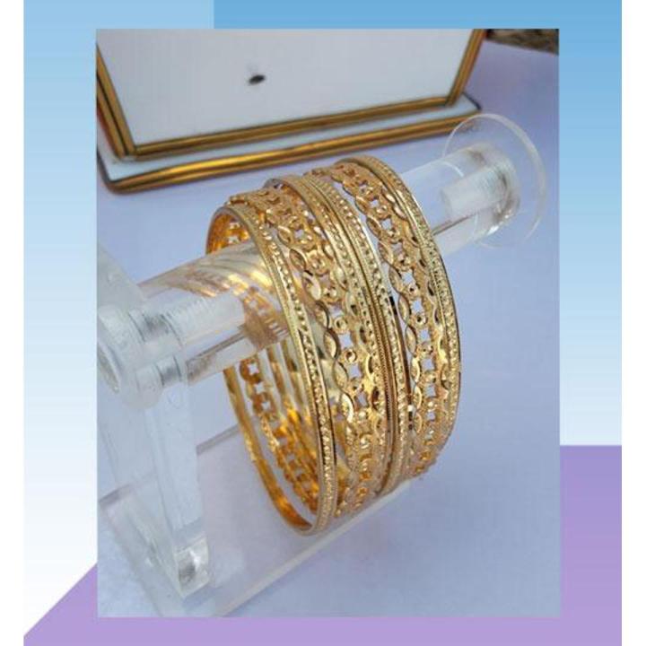 Golden Alloy 6 Piece Bangles For Women