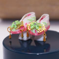 29 cm Princess Ye Luoli doll costume shoes Night Loli Fairy ancient style embroidered cloth shoes tassel Hanfu shoes. 