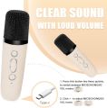 K12 Mini Karaoke Toy Speaker with Wireless Microphone for Kids Girls and Boys Bluetooth Speaker Rechargeable -  Speaker Machine Bluetooth-Compatible Wireless Karaoke Mic Speaker Multi-Compatibility Modes, RGB Lights | Party POP Bluetooth Speaker with Mic. 