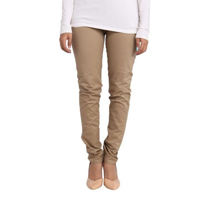 Peanut Brown Slim fit Jeans for women