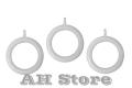 White Plastic Curtain Rings, 32mm plastic shower curtain hooks and rings, Plastic bathroom Curtain Pole Rod Rings Loop Hook. 