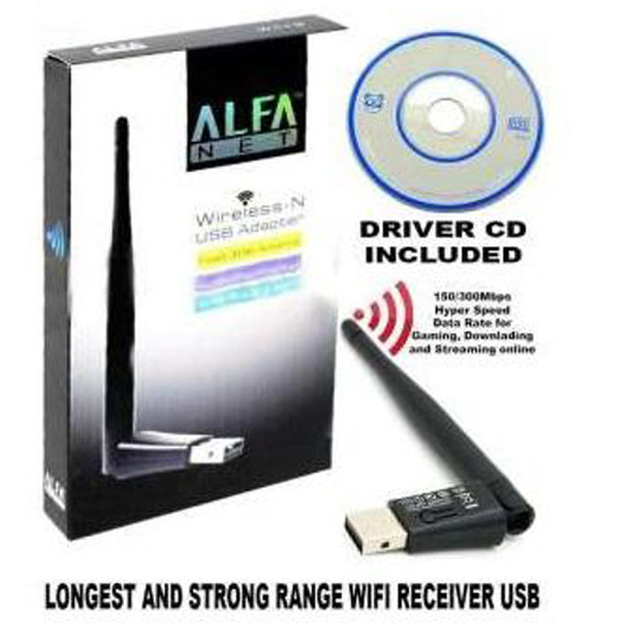 150mbps WIFI Adapter for PC - Long Range Antenna - ALFA W113 - Wireless N USB Antenna - DVR WIFI Internet Connector Adapter Receiver Device for PC & Laptop - Support Windows & MAC & Linux - Wireless USB Adapters