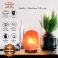 Pure Himalayan Natural Salt Lamp (Medium Size) with Wooden Base & 25-Watt Bulb, and UL-Certified Switch/dimmer Cord Wire, Best for Office and Home Decor. 