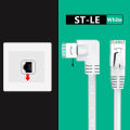 Cat6 Ethernet Cable RJ45 Right Angle UTP Network Cable Patch Cord 90 Degree Cat 6 Lan Cable For Laptop Router TV BOX White Black. 