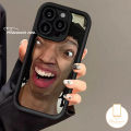 MissConnie Personalized Ugly Phone Case Compatible For IPhone 15 11 7Plus 13 14 12 11 Pro Max X XR 6 7 8 6S Plus XS MAX SE 2020 Soft Angel Eyes Shockproof Black Ugly Casing Emoji Cover. 