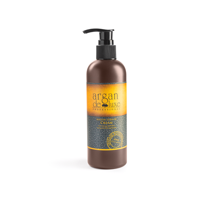 Keratin Leave in Hair Treatment Cream 240ml – Hair Care – Formulated in Canada - Argan Deluxe Professional