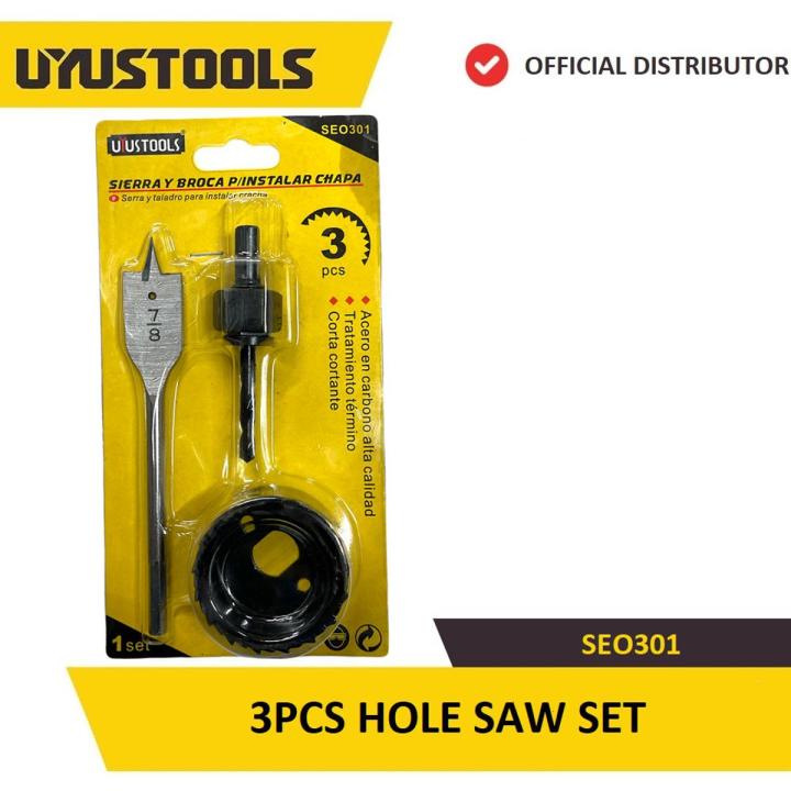 UYUSTOOLS SEO301 3PCS HOLE SAW SET (Lock Installer)