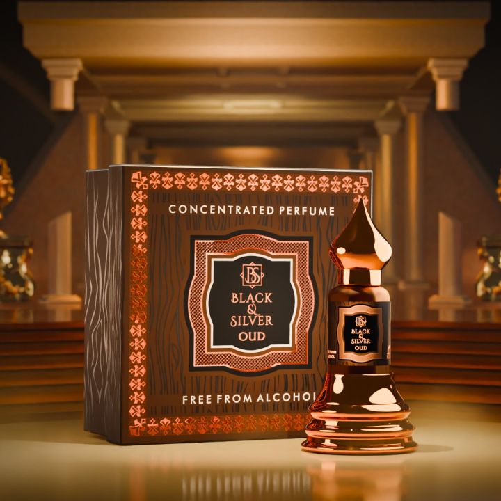 Musk Al Mahal - Black & Silver Oud | Concentrated Perfume | Attar Oil | 12ml