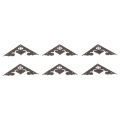 10Set Antique Flat‑Angle Edge Guard Triangular Wood Box Corner Protector Cove WI. 