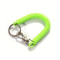 1/5pcs Colorful Spring Rope Keychain Bag Mobile Phone Strap Keychain - Swimming Pool ID Badge And Outdoor Sports Wrist Key Chain. 