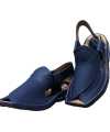 Peshawari Chappal Made Blue Leather Latest Fashion Design 2024 for Men. 