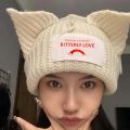 New Kpop Stray Kids HyunJin Hendery Same Beanies WAYV Leeknow Knitted Cat Ear Hat Fashion Cute Cap Casual Headgear. 