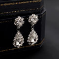Fashion Simple Water Drop Crystal Rhinestone Necklace Earrings For Women Wedding Bride Light Luxury Jewelry Sets Accessories Qoddess. 