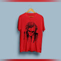 Red New Style Joker Printed Summer T-Shirt. 
