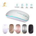Professional 1600 DPI Rechargeable Gaming RGB Wireless Optical USB Silent Mouse with DPI Programmable Buttons Ergonomic Mouse - White / Black / Silver / Gold 2.4G Backlit Mice + free cod +free shipping. 