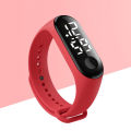 M3 Children Solid Color Adjustable Strap LED Digital Electronic Wrist Watch. 