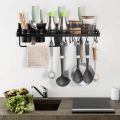 Aluminium Multi functional Wall Hanging Tools, Storage Stand Kitchen Utensils, Wall Mounted Kitchen Organizer Rack. 