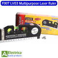 Laser Level Multipurpose Line Laser Leveler Tool Cross Line Lasers With 8FT 2.5M Standard Measure Tape and Metric Rulers by Electrica. 
