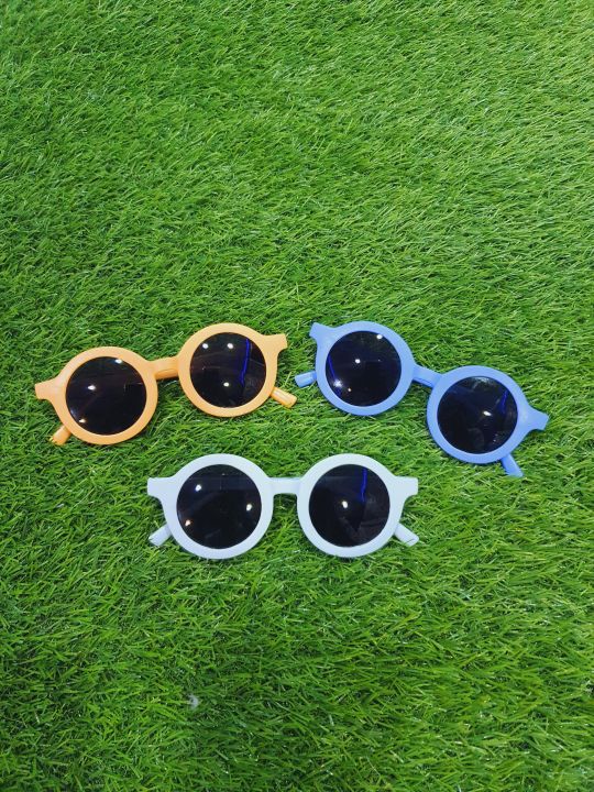 Fashion Round Kids Sunglasses UV Protection Classic Children Sun Glasses Vintage Boy Girl Eyewear Street Shot Photography Props