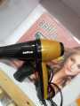 BRAUN BR-7800 Hair Dryer Ionic high power 3500 Watts Super Silent Black/golden (Pack of 1). 