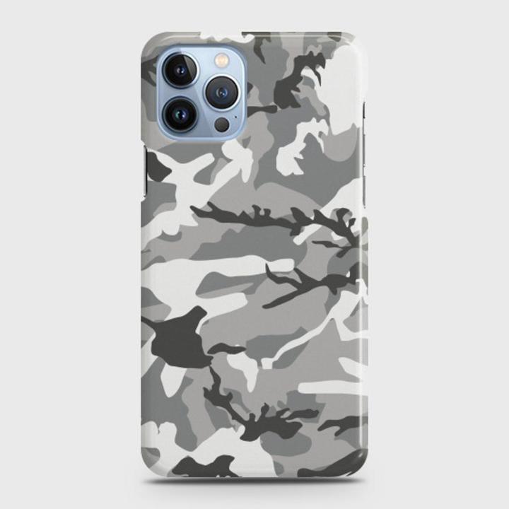iPhone 13 Pro Max Grey Camouflage Hard Protection Case