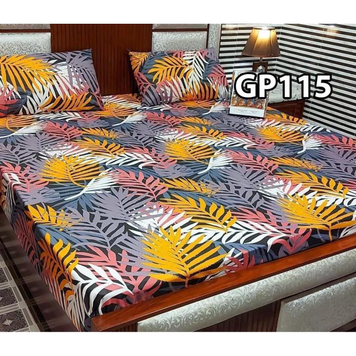 Printed King Size Bedsheet Set with Pillow cover Cotton Bed Sheet