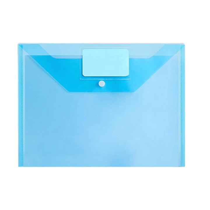 10-Piece Plastic Envelope File Folder with Pocket Document Folder A4 Size File Envelope for Home School Office Files A