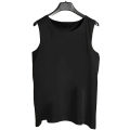Captein Black Mens Vest Sleeve-Less 100% Pure Cotton Banyan. 