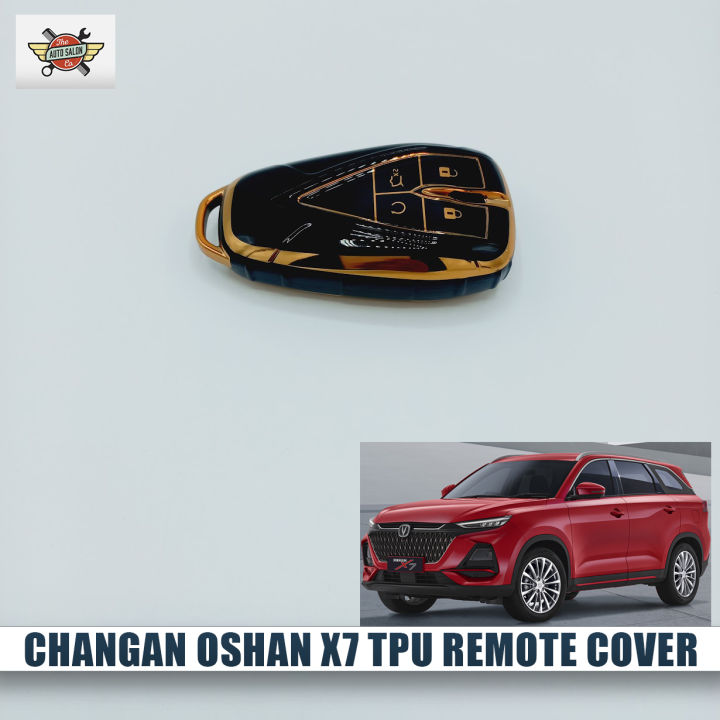 Changan Oshan X7 TPU Remote Cover Black - Gold | Daraz.pk