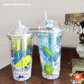 Double Wall Thermos Cup Juice Milk Tea Kawaii Cup Water Bottle Rainbow Bubble Straw Cup PC Starlight Girl Heart. 