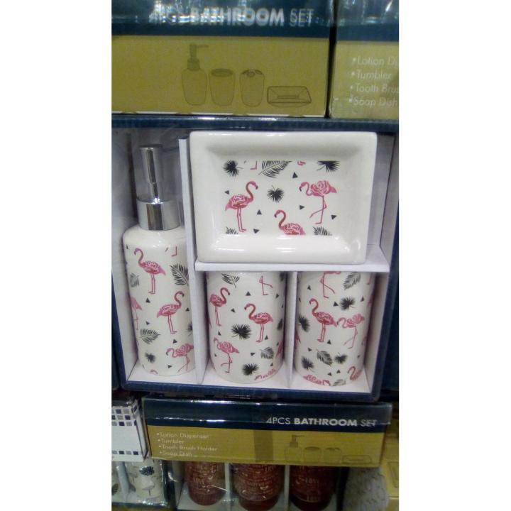 Ceramic Bathroom Set - 4 Pcs
