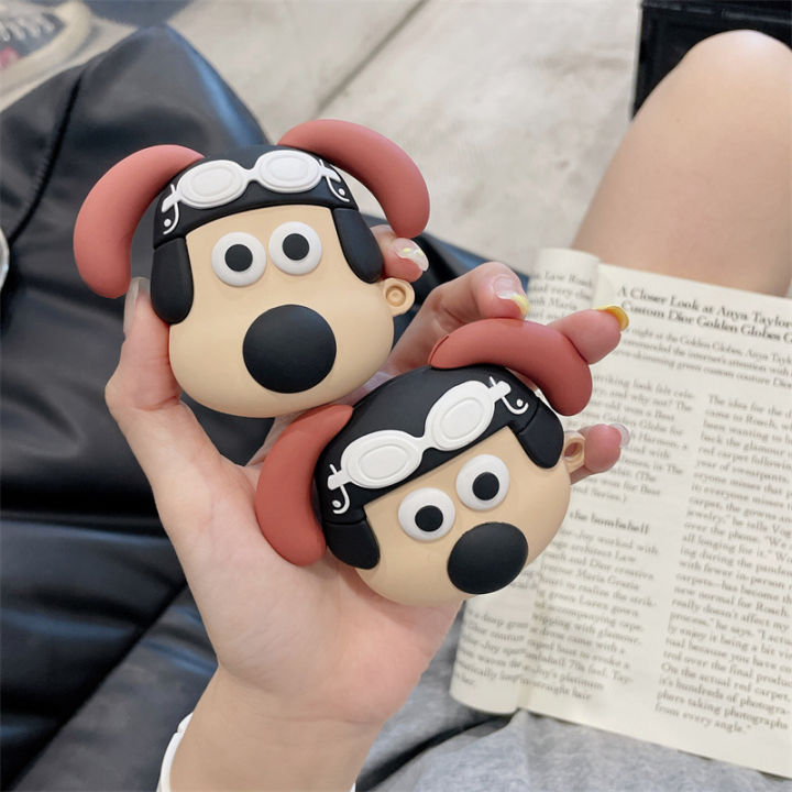 Stereo Pilot Wallace and Gromit Apple AirPods pro Bluetooth Wireless Headset Protective Cover 1/2/3 Applicable