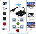 HDMI to VGA Cable Converter, Support Full HD 1080P for PC Computer PS3 PS4 Game Player HDMI Cable. 