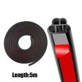 1/5M Car Door Rubber Seal Strip Double Layer 5 Holes Weatherstrip Self Adhesive Soundproof Strip Thickened L B Shape Tailgate Edge Strip Universal Auto Exterior Accessories. 