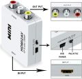 Hdmi To AV Adapter MINI BOX 1080P,HDMI to RCA,HDMI to AV Converter,1080P HDMI to Composite Analog Audio Video Adapter Box  ,with USB Charge Cable Supports PAL/NTSC. 