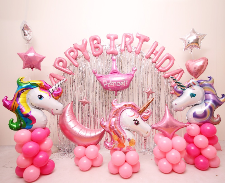 Birthday Theme Decorations Balloon Set - Unicorn Theme Birthday Decorations Sets