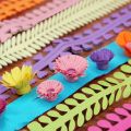 DIY Creative Flowers Shape Paper Strips - 8 Pieces. 