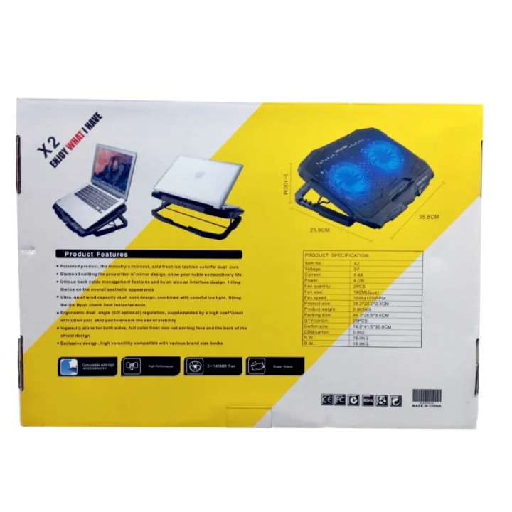 Laptop%20cooling%20pad%20X2%20Super%20Air%20Flow%20With%20Lower%20Noise%20Fan%20-%20Image%209