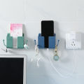 Wall Mount Phone Holder Universal Multipurpose Plastic Storage Box Wall-Mounted Remote Control Stand Charging Rack with Hook. 