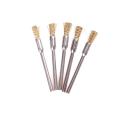 5pcs 3mm*5mm Shank Polishing Brass Wire Wheel Brushes Rotary Cleaning Tools Podazz. 