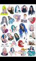 A5 uncut Billi Eilish Stickers, Singer , Bad Guy green American. 