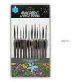 Thin and Fin Tip Paint Brush Set, Mini Detail Linner Brush, Ideal for Acrylics, Watercolor & Oil (12Pc) Set for Acrylic, Watercolor, Oil, Face, Nail, Scale Model Painting, Line Drawing (Black). 