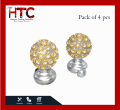 Curtain Rod Ends Golden or Silver. 
