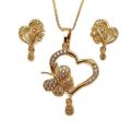 Heart shaped locket and earrings jewelery set for girls And Women. 