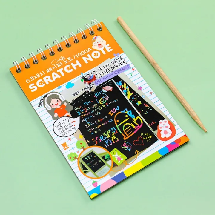 Scratch%20Note%20Book%20Set,%20Art%20Paper%20Rainbow%20Notes,%20Drawing%20Pad%20for%20Kids%20Party%20Party%20Gift,%20DoorGift,%20Kindergarten,%20Children%20-%20Image%204