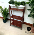 Wooden Plant Stand 2 & 3 Tier Indoor Decoration Display Shelf Rack Solid Wood (Brown). 
